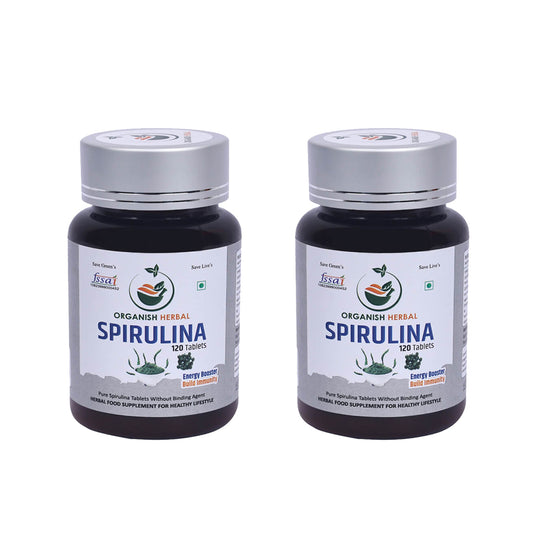Spirulina Tab Supplement For Men & Women-New (120 Tablets Pack of 2)