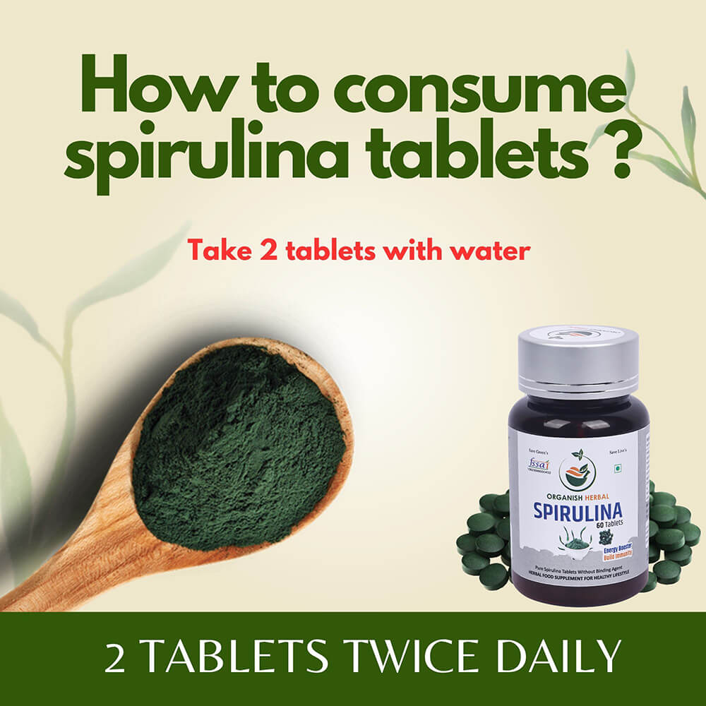 Spirulina Tab Supplement For Men & Women-New (60 Tablets Pack of 2)