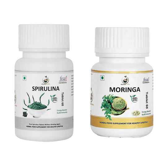 Spirulina + Moringa Tab Supplement For Men & Women  (60 Tablets of Pack 2)