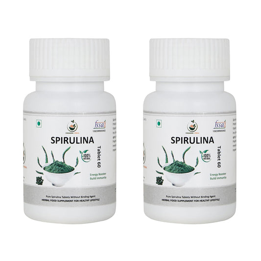 Spirulina Tab Supplement For Men & Women (60 Tablets Pack of 2)